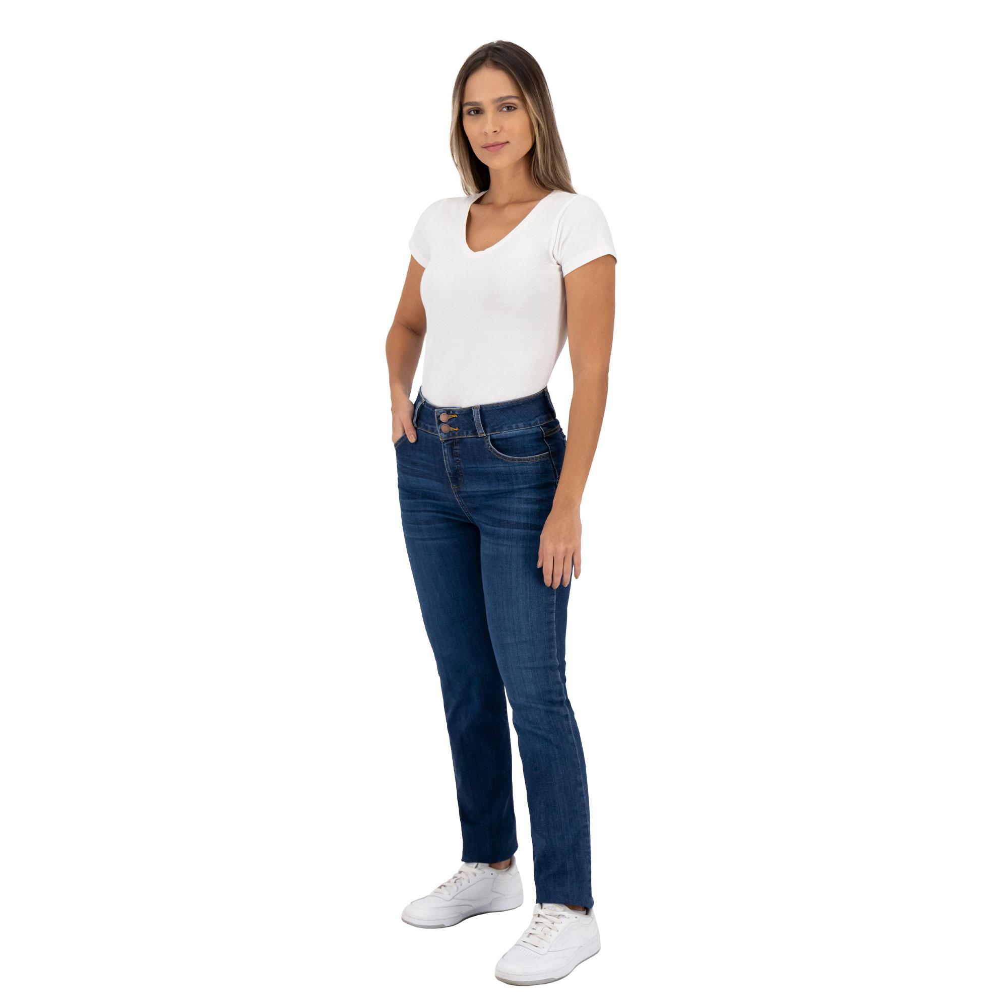 Foto 7 pulgar | Pantalón Recto Britos Jeans Mujer Azul Magic Pomp 025252