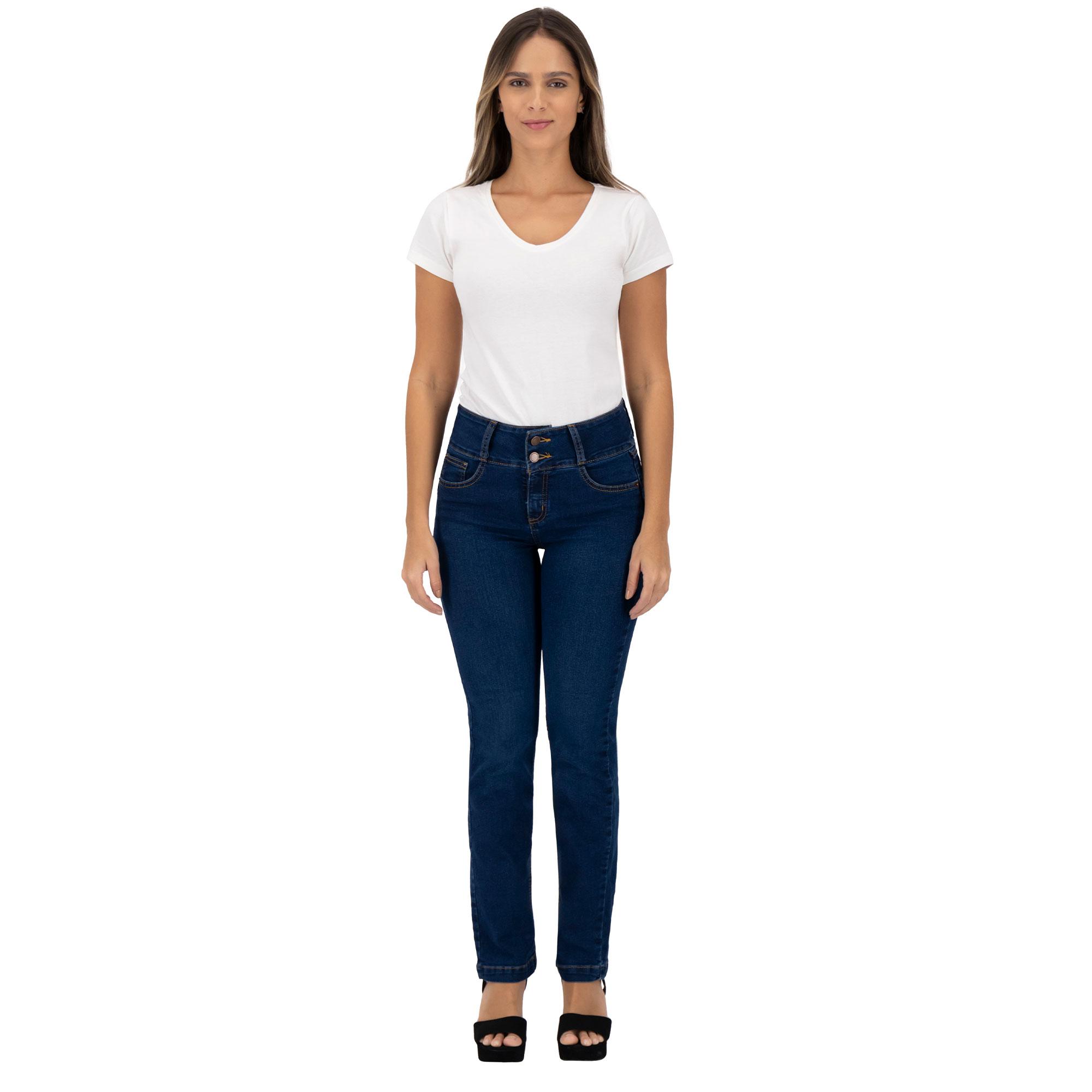 Foto 4 pulgar | Pantalón Recto Britos Jeans Magic Pomp 025238 Azul para Mujer