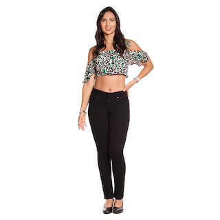 Foto 1 | Pantalon Jeans Vaqueros Straight Rectos Mezclilla Stretch Para Dama Pineda Jeans Negro