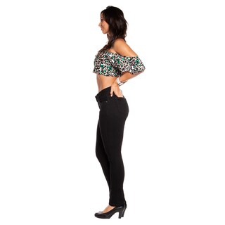 Foto 4 | Pantalon Jeans Vaqueros Straight Rectos Mezclilla Stretch Para Dama Pineda Jeans Negro