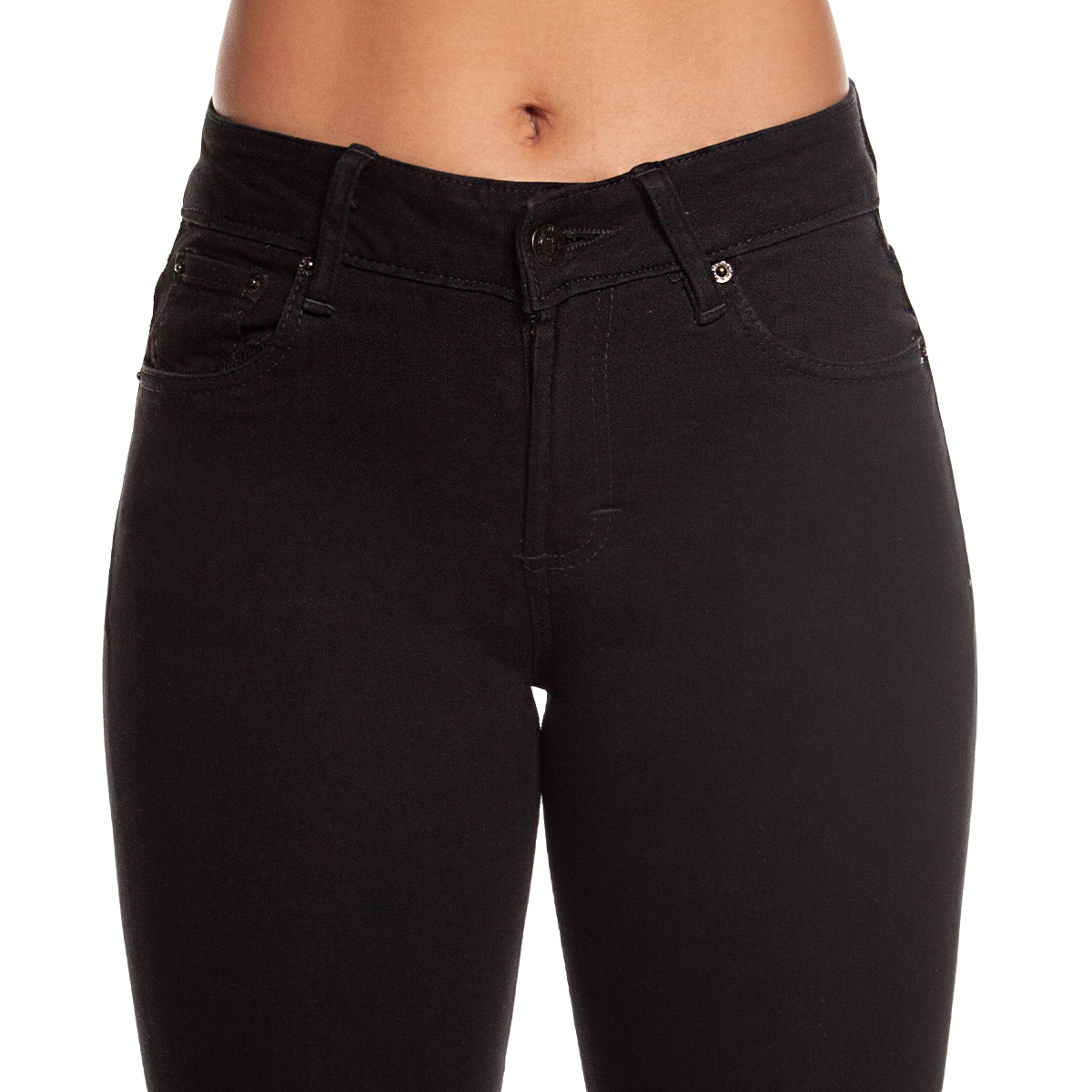 Foto 7 pulgar | Pantalon Jeans Vaqueros Straight Rectos Mezclilla Stretch Para Dama Pineda Jeans Negro