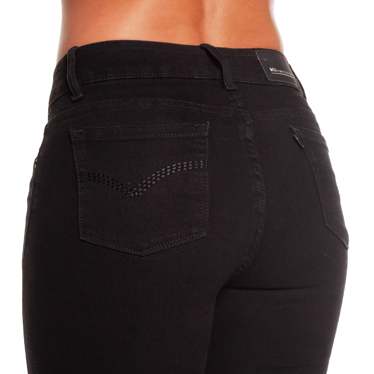 Foto 7 | Pantalon Jeans Vaqueros Straight Rectos Mezclilla Stretch Para Dama Pineda Jeans Negro