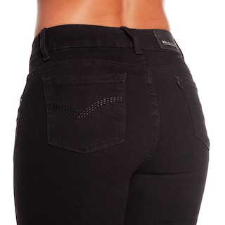 Foto 7 | Pantalon Jeans Vaqueros Straight Rectos Mezclilla Stretch Para Dama Pineda Jeans Negro