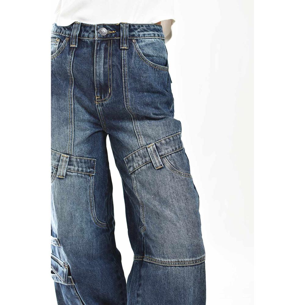 Foto 5 pulgar | Jeans Estilo Cargo Juvenil 6734 Azul Oscuro