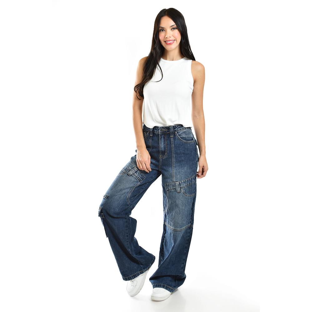 Foto 6 pulgar | Jeans Estilo Cargo Juvenil 6734 Azul Oscuro