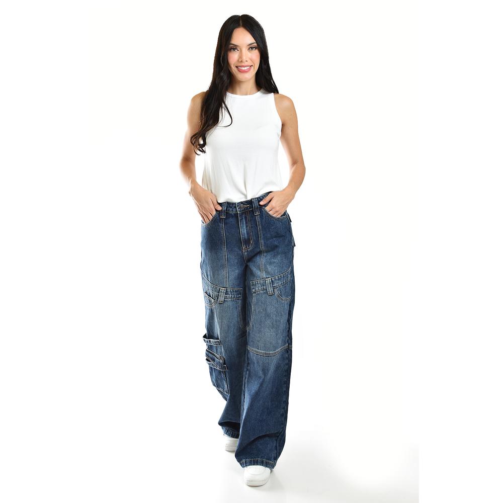 Foto 7 pulgar | Jeans Estilo Cargo Juvenil 6734 Azul Oscuro