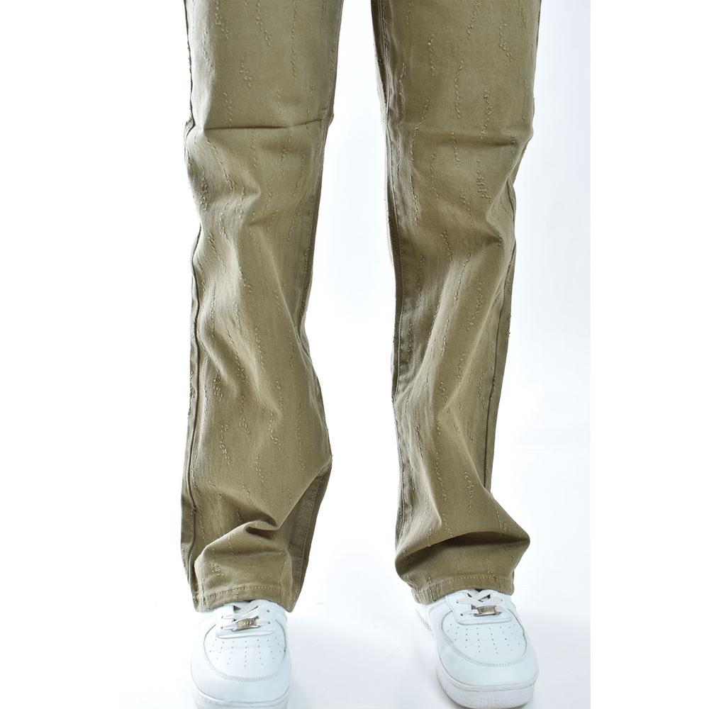 Foto 5 pulgar | Jeans Wide Leg con Textura Juvenil 6512 Verde Militar