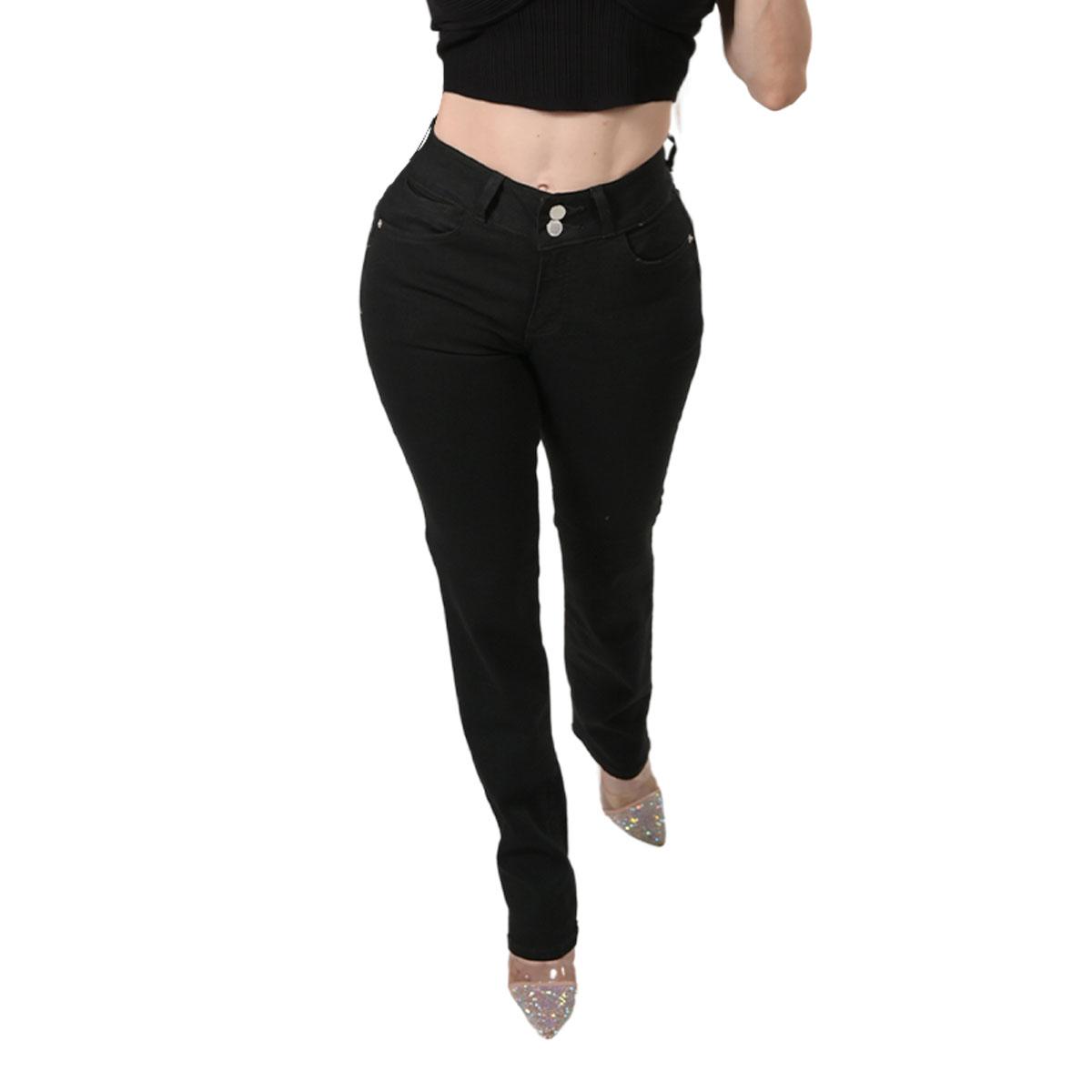 Pantalón Britos Jeans Mujer Recto Negro 024877