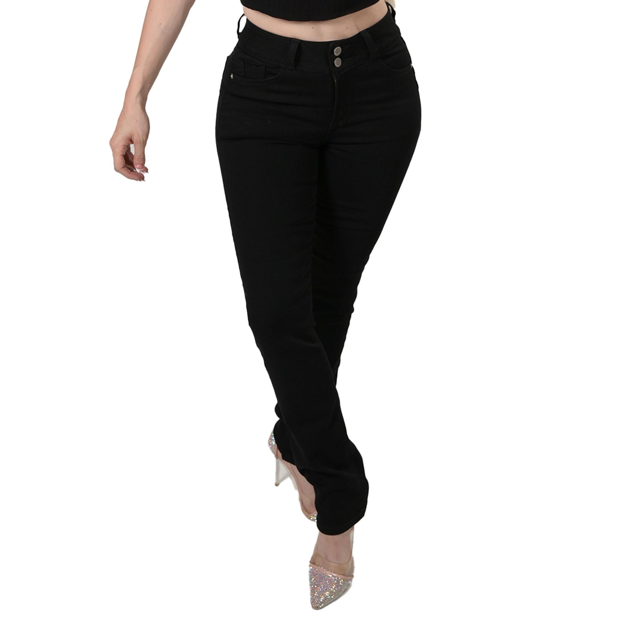 Pantalón Recto Britos Jeans Mujer Negro 024876