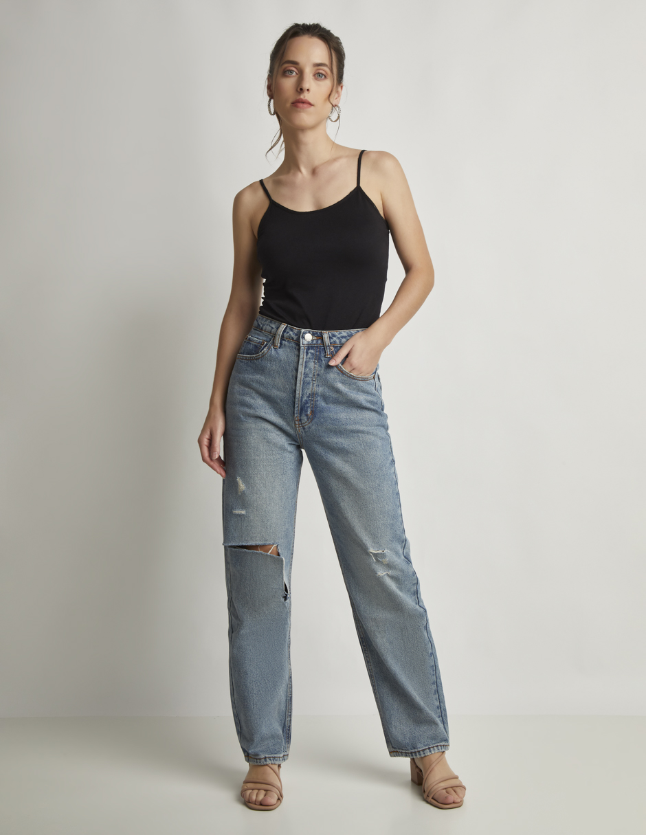 Foto 2 | Jeans Devendi Color Azul Rupturas