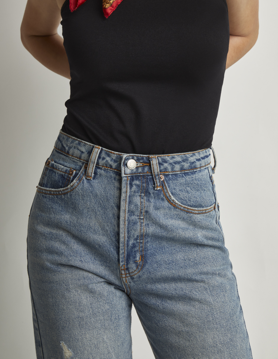 Foto 4 pulgar | Jeans Devendi Color Azul Rupturas