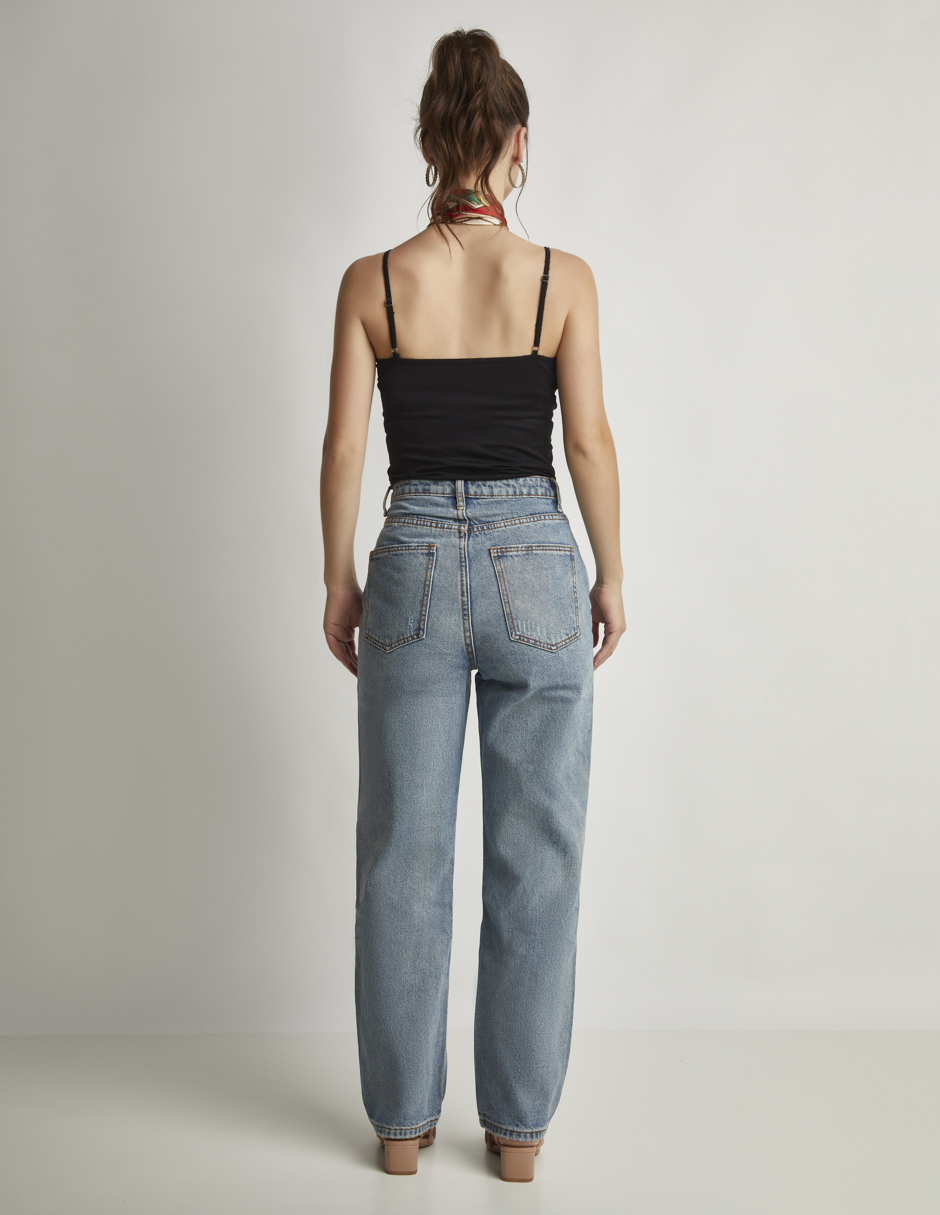 Foto 4 | Jeans Devendi Color Azul Rupturas