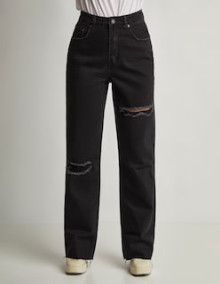 Foto 1 | Jeans Devendi Color Negro Rupturas