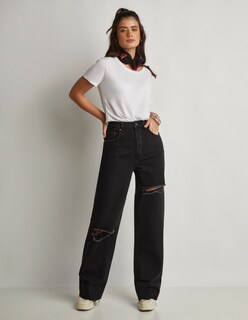 Foto 2 | Jeans Devendi Color Negro Rupturas