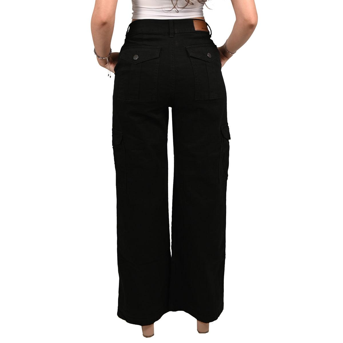 Foto 2 | Pantalón Britos Jeans Cargo Negro 024815 para Mujer