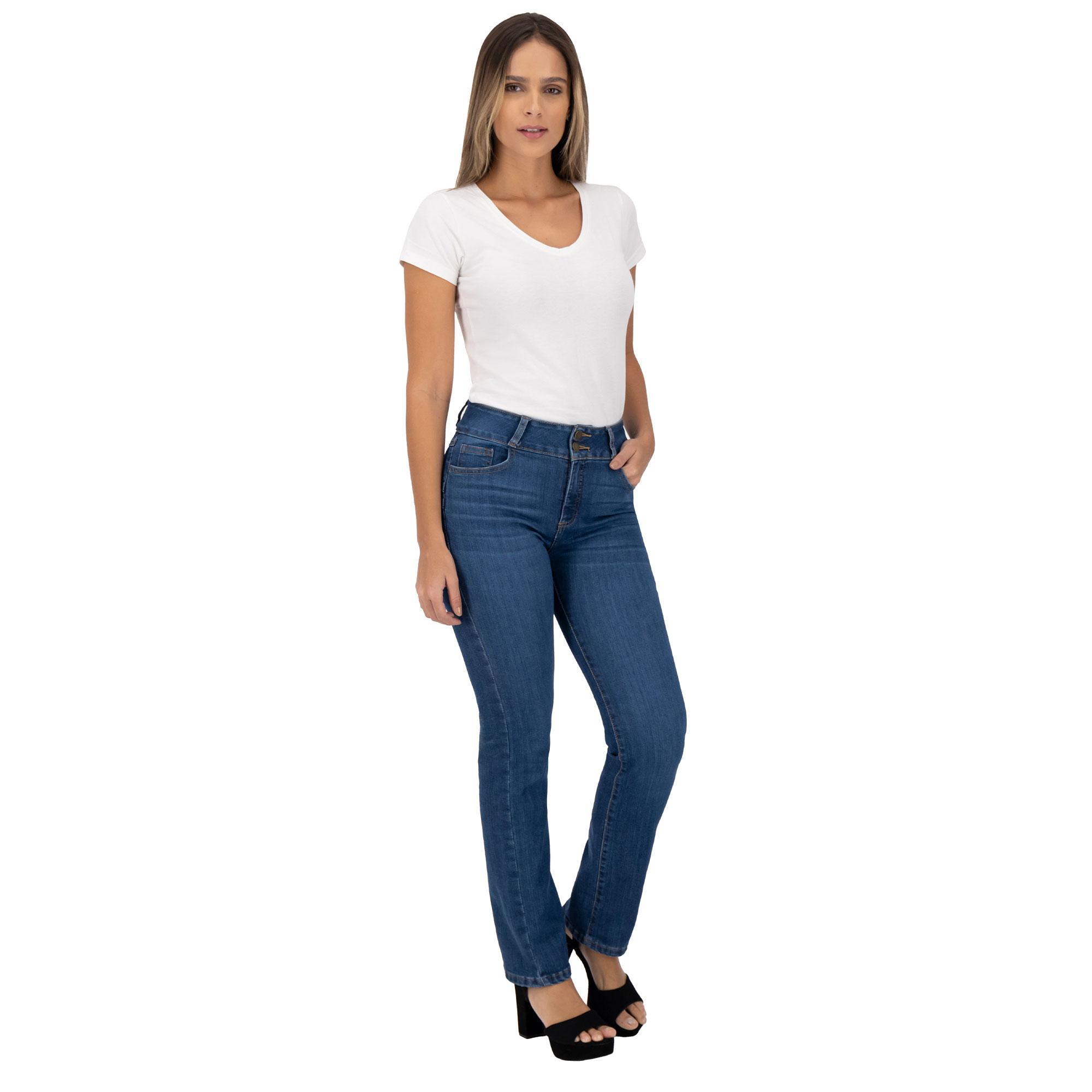 Foto 7 pulgar | Pantalón Recto Britos Jeans Mujer Azul Magic Pomp 025253