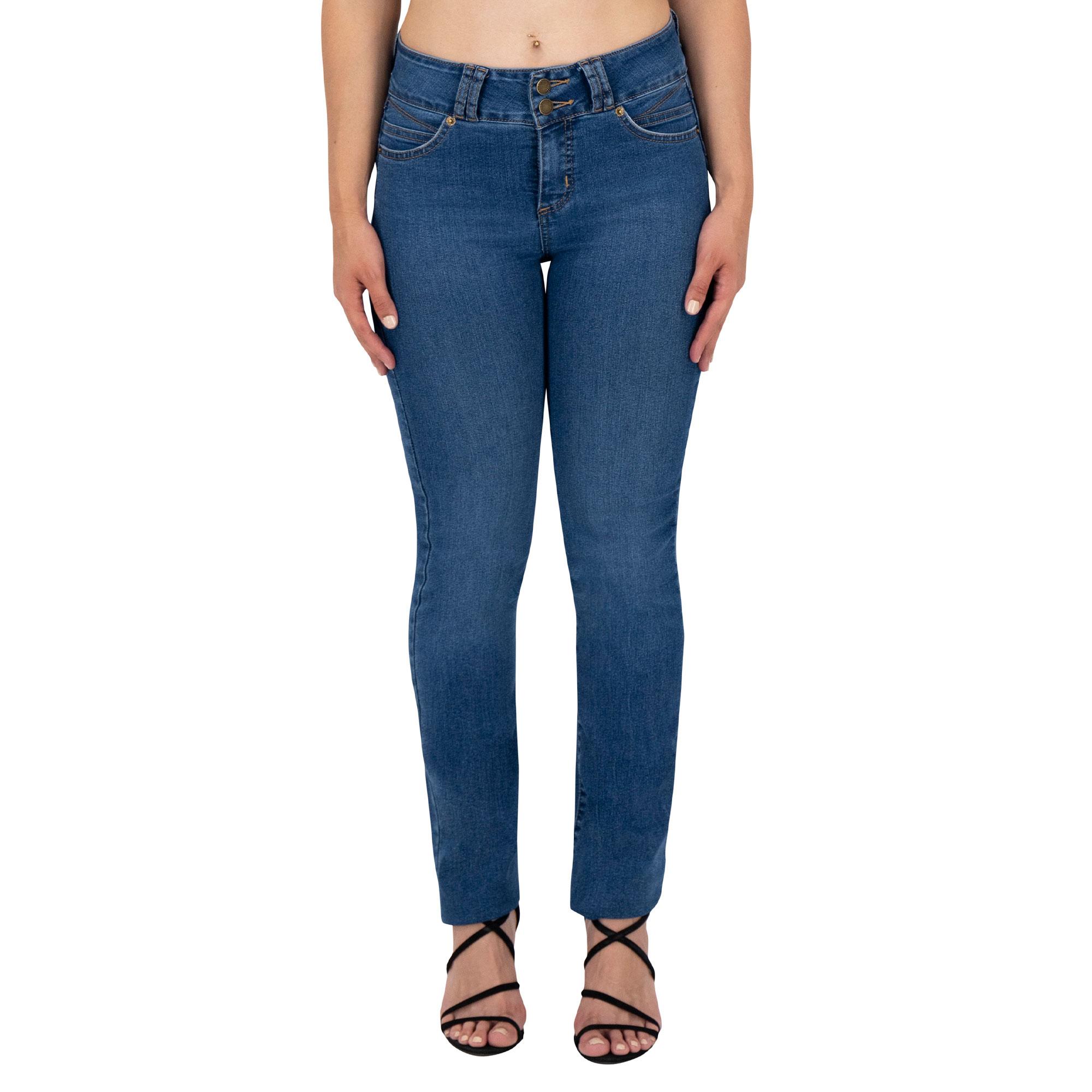 Pantalón Recto Britos Jeans Mujer Azul Magic Pomp 025030