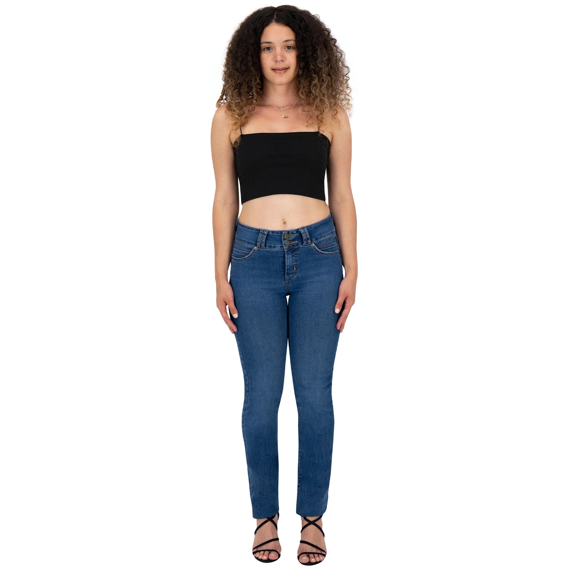 Foto 5 pulgar | Pantalón Recto Britos Jeans Mujer Azul Magic Pomp 025030