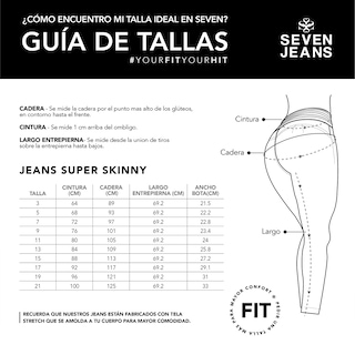 Foto 5 | Jeans Mezclilla Mujer Pantalon Straight Colombiano Push Up Buenissima Seven Jeans