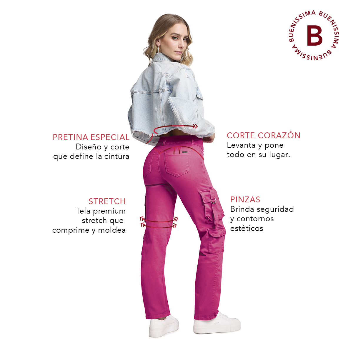 Foto 7 pulgar | Jeans Mezclilla Mujer Pantalon Straight Colombiano Push Up Buenissima Seven Jeans