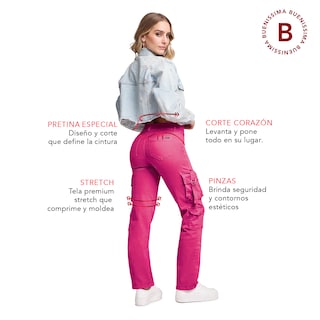 Foto 6 | Jeans Mezclilla Mujer Pantalon Straight Colombiano Push Up Buenissima Seven Jeans