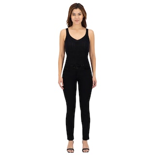 Foto 3 | Pantalón Recto Britos Jeans Mujer Negro Mezclilla 025376