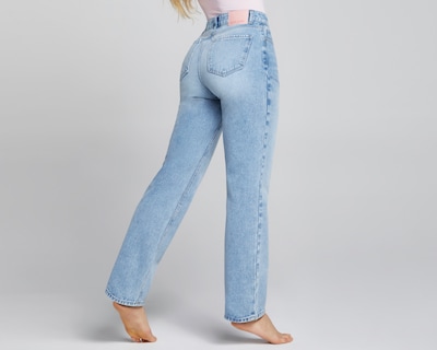Foto 2 | Jeans Mezclilla Mujer Recto Cintura Super Alta Seven Jeans