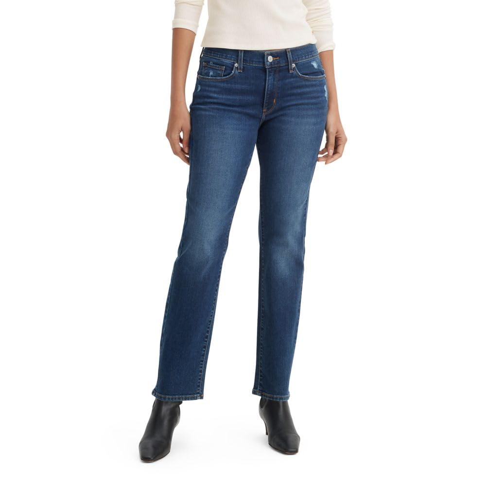 Vaqueros Levi's Para Mujer, Clásicos, Rectos, Con Dobladillo Limpio, Talla 8 - Venta Internacional.