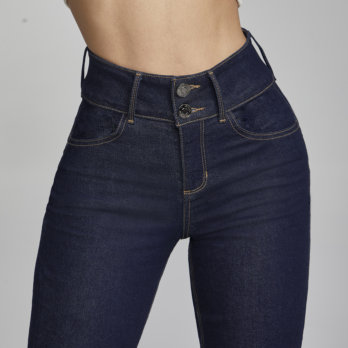 Foto 4 pulgar | Jeans Mujer Pantalon  Straight Cintura Alta Levanta Pompa Push Up Seven Jeans 0077ston