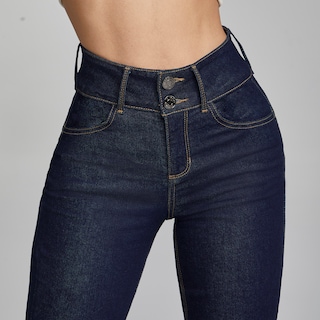Foto 3 | Jeans Mujer Pantalon Straight Cintura Alta Levanta Pompa Push Up Seven Jeans 0077ston
