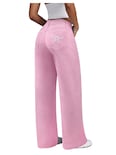Jeans Floerns Y2k Straight Leg Boyfriend Pink 30 Para Mujer - Venta Internacional.