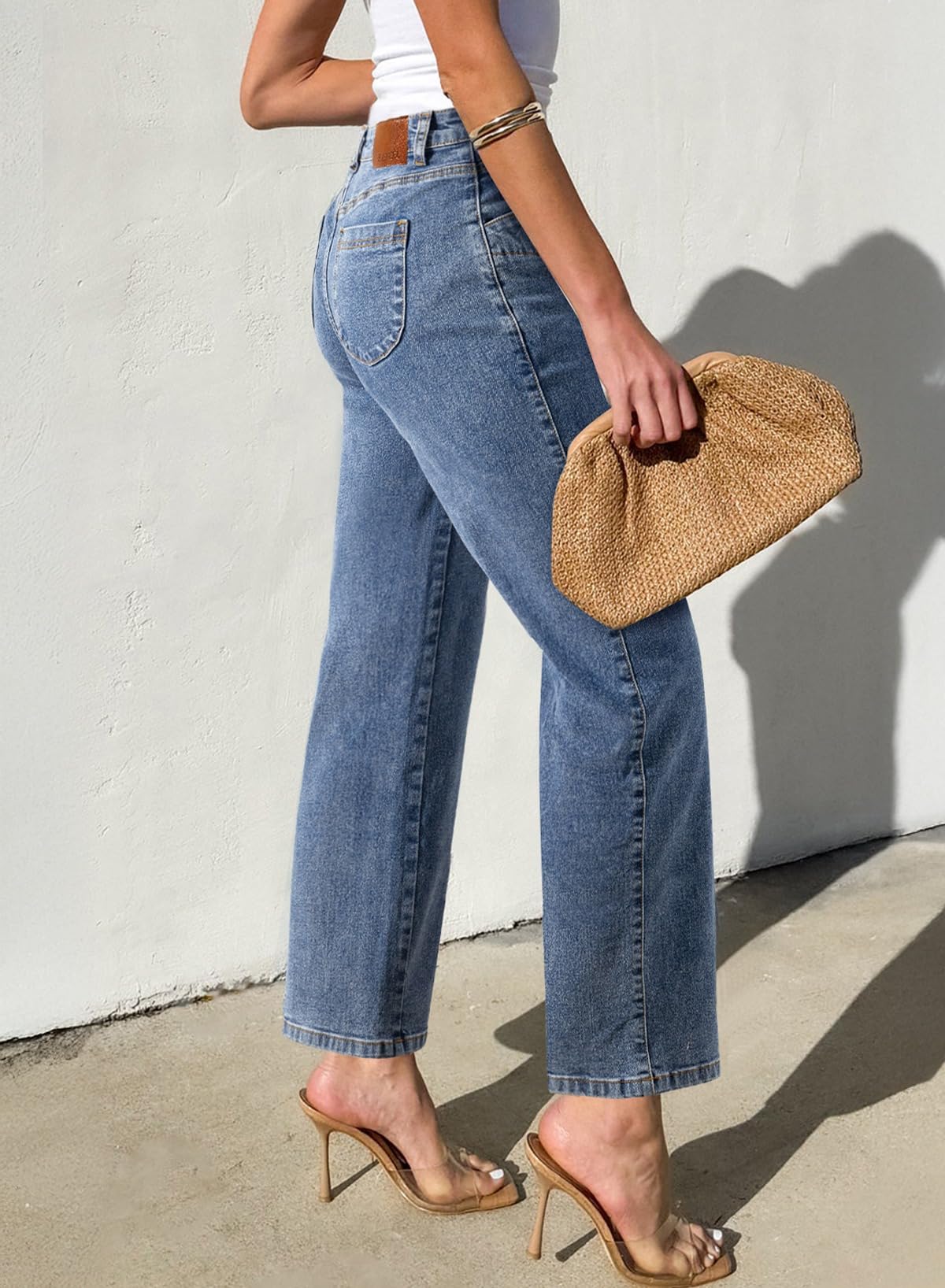 Foto 3 pulgar | Jeans Anchos Sidefeel Zimbaplatinum Cintura Alta Azules Para Mujer - Venta Internacional
