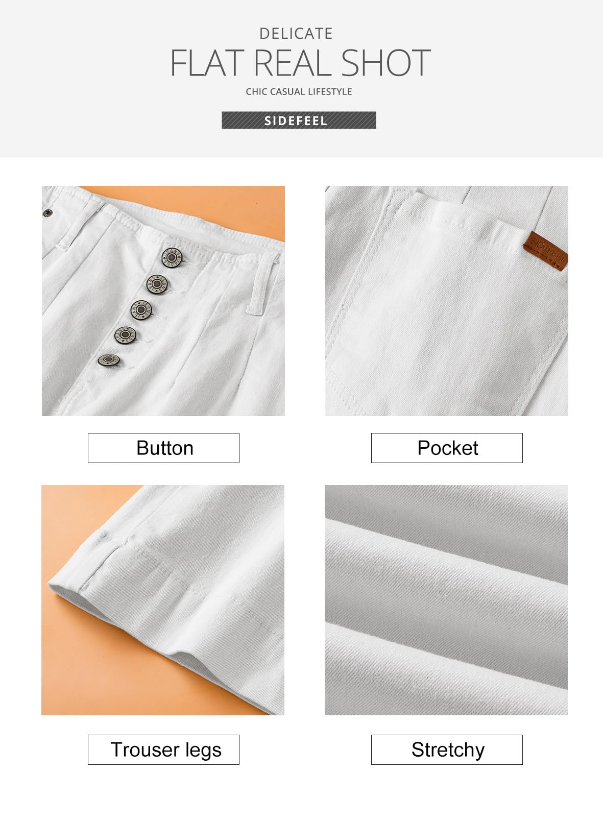 Foto 6 pulgar | Jeans Sidefeel Cintura Alta con Botones para Mujer - Venta Internacional