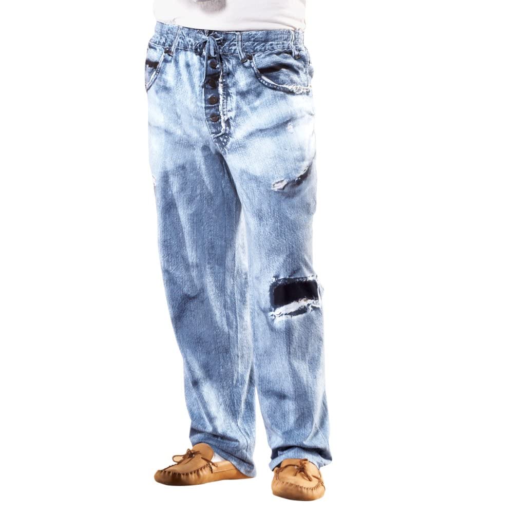 Foto 2 pulgar | Lounge Pant Collections Etc. Mezclilla Sintética De Algodón Suave Con Cordón - Venta Internacional.