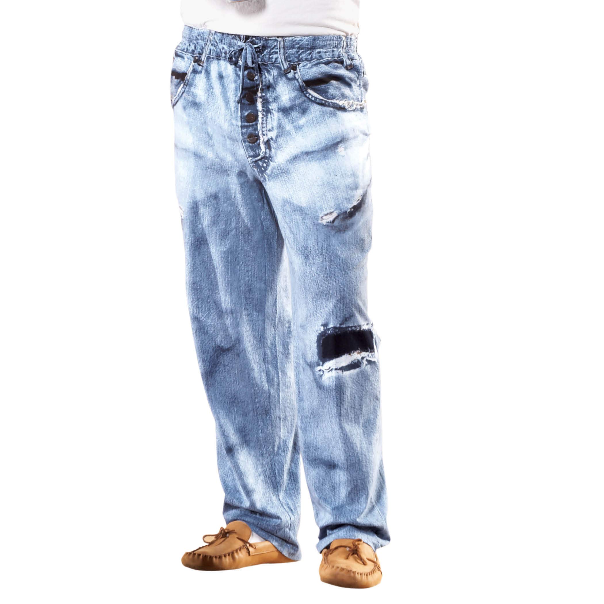 Foto 2 | Lounge Pant Collections Etc. Mezclilla Sintética De Algodón Suave Con Cordón - Venta Internacional.