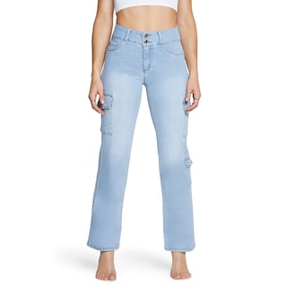 Foto 1 | Jeans Recto Cargo Mujer Push Up Seven Jeans 9926stcl