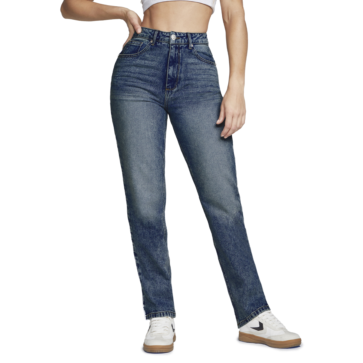 Foto 2 pulgar | Jeans Recto Mujer Cintura Alta Confort Seven Jeans 4241stmo