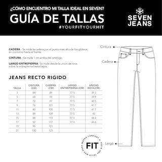 Foto 5 | Jeans Recto Mujer Cintura Alta Confort Seven Jeans 4241stmo