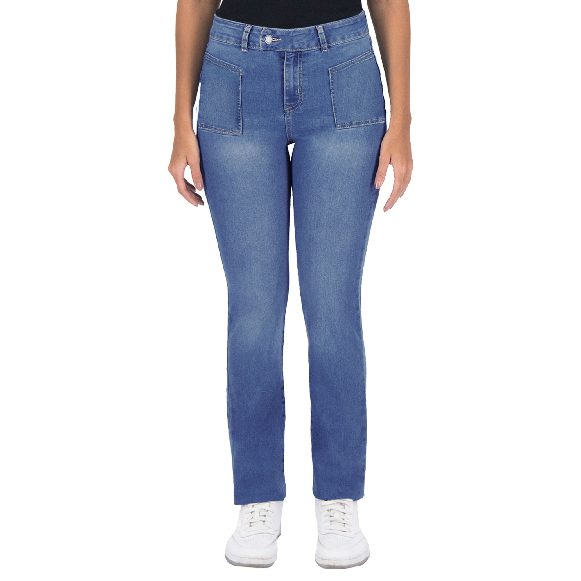 Foto 2 pulgar | Pantalón Recto Britos Jeans Mujer Mezclilla Azul 025581