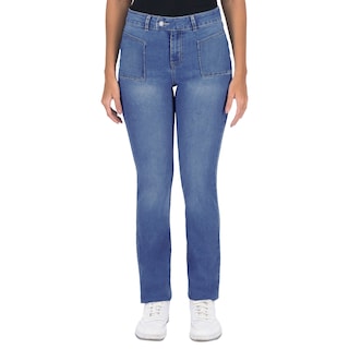 Foto 1 | Pantalón Recto Britos Jeans Mujer Mezclilla Azul 025581