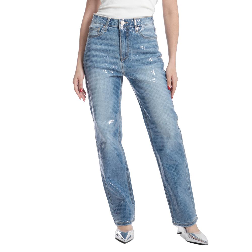 Foto 2 pulgar | Pantalón Straight Mujer Balam Bl6986 Azul