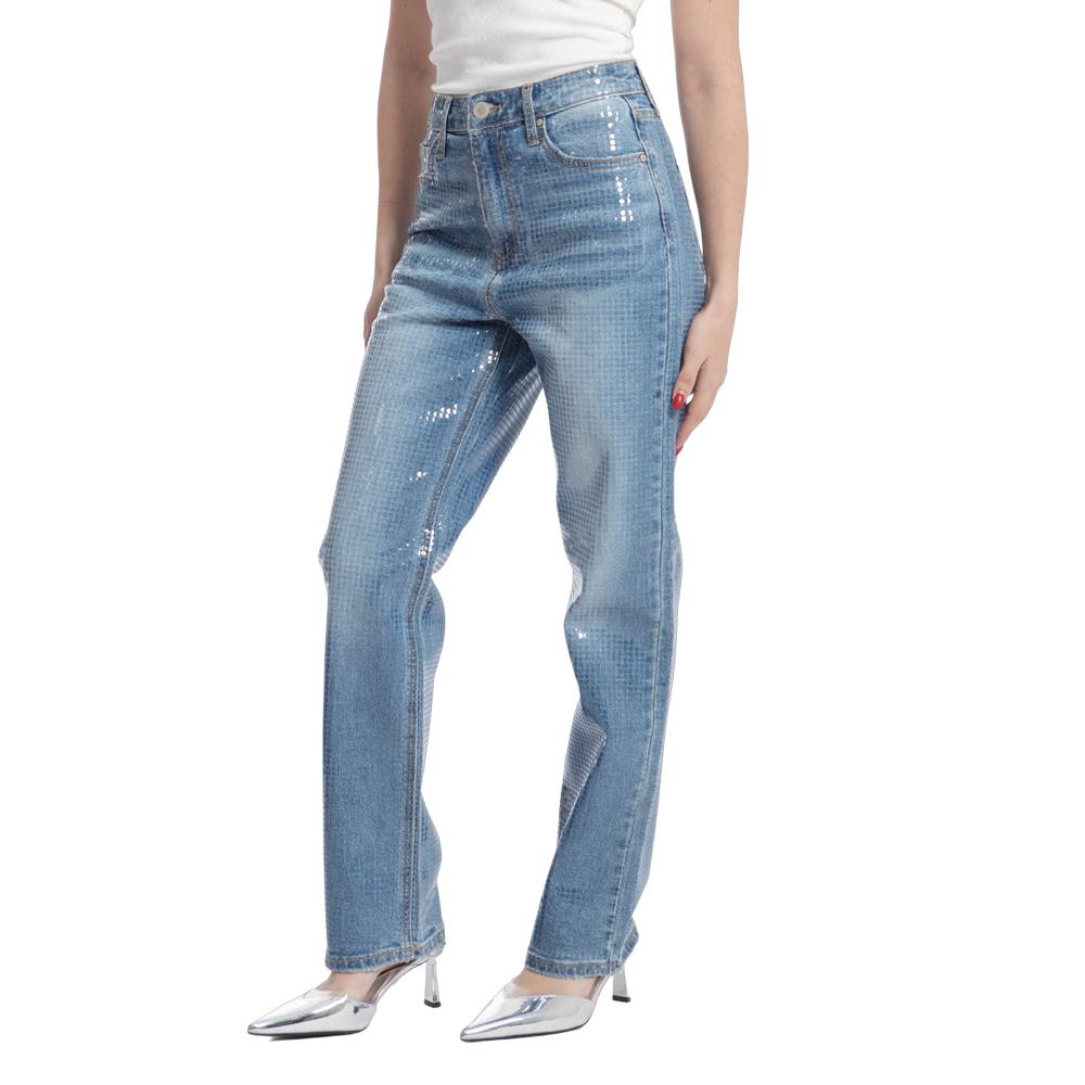 Foto 4 pulgar | Pantalón Straight Mujer Balam Bl6986 Azul