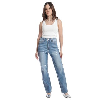 Foto 4 | Pantalón Straight Mujer Balam Bl6986 Azul