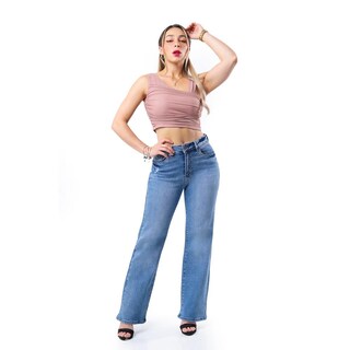 Foto 1 | Jeans Wide Leg Fit /juvenil, 1502 (mezclilla Tono Claro) Azul