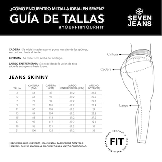 Foto 5 | Jeans Recto Cargo Mujer Cintura Alta Seven Jeans 9974oliv