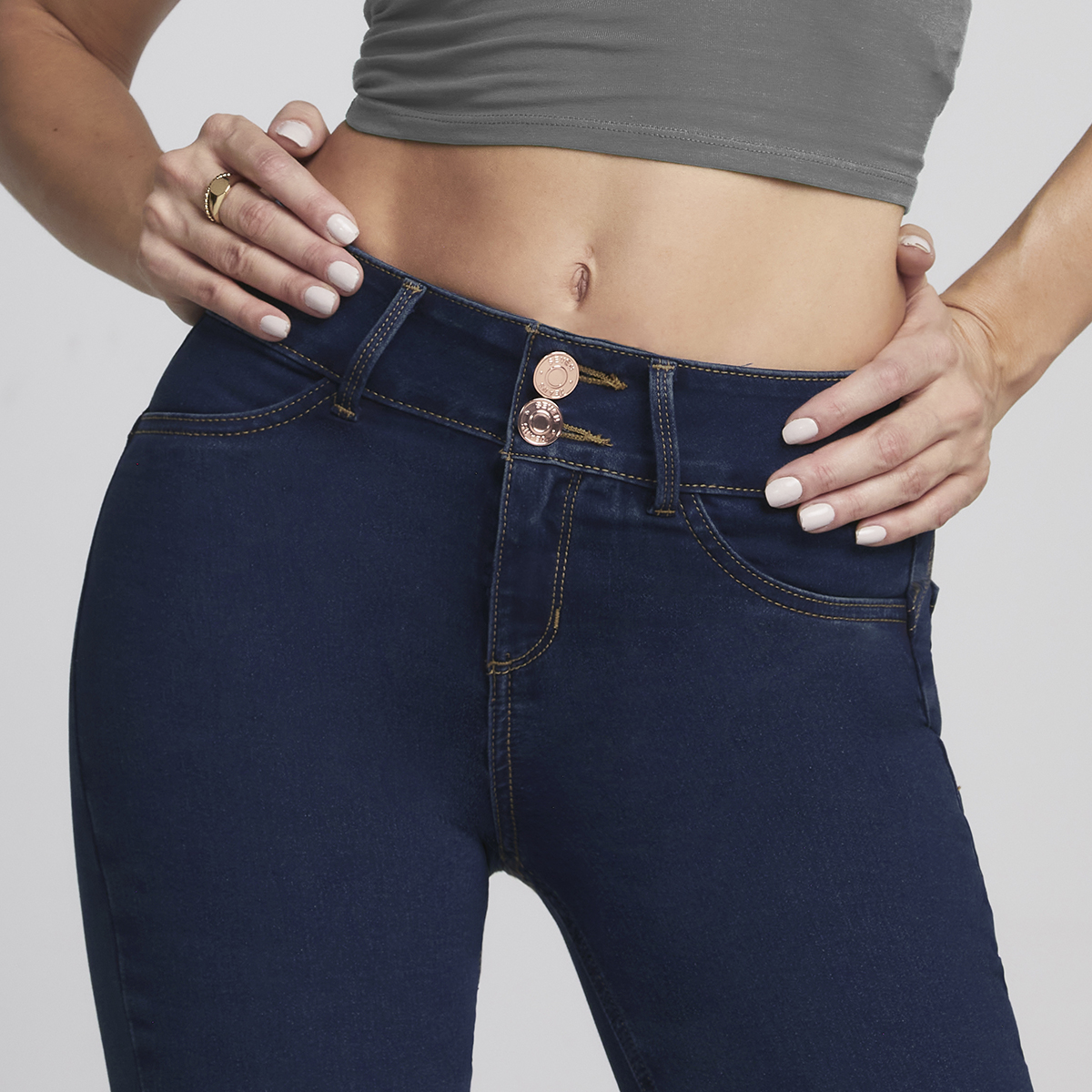 Foto 4 pulgar | Jeans Recto Mujer Push Up Cintura Alta Stretch Seven Jeans 1177ston