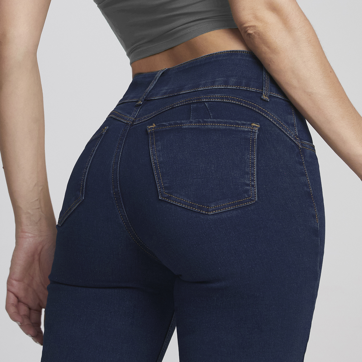Foto 5 pulgar | Jeans Recto Mujer Push Up Cintura Alta Stretch Seven Jeans 1177ston