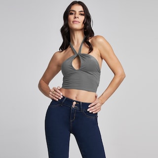 Foto 7 | Jeans Recto Mujer Push Up Cintura Alta Stretch Seven Jeans 1177ston