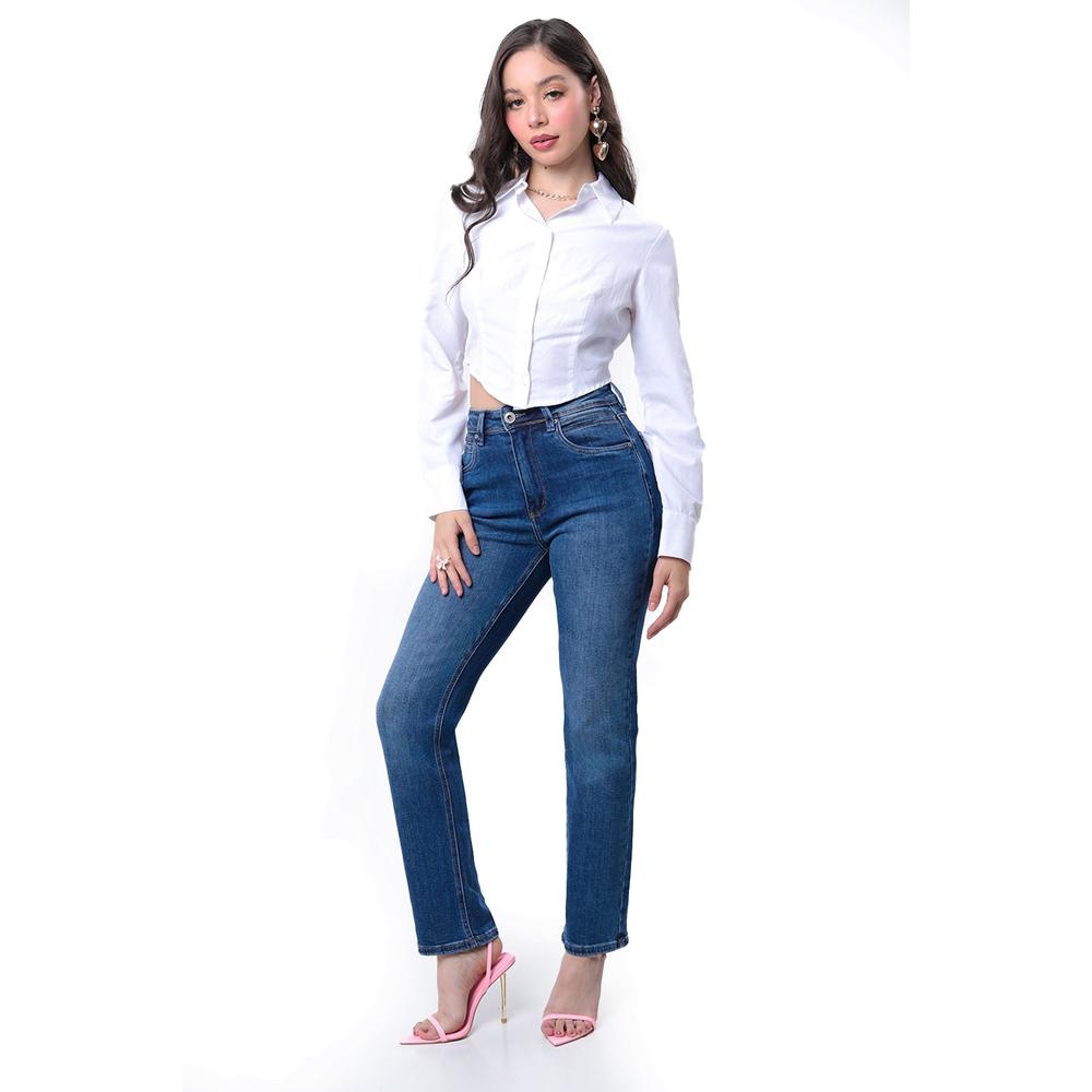 Jeans Corte Recto /juvenil, 1582 (mezclilla Tono Medio) Azul