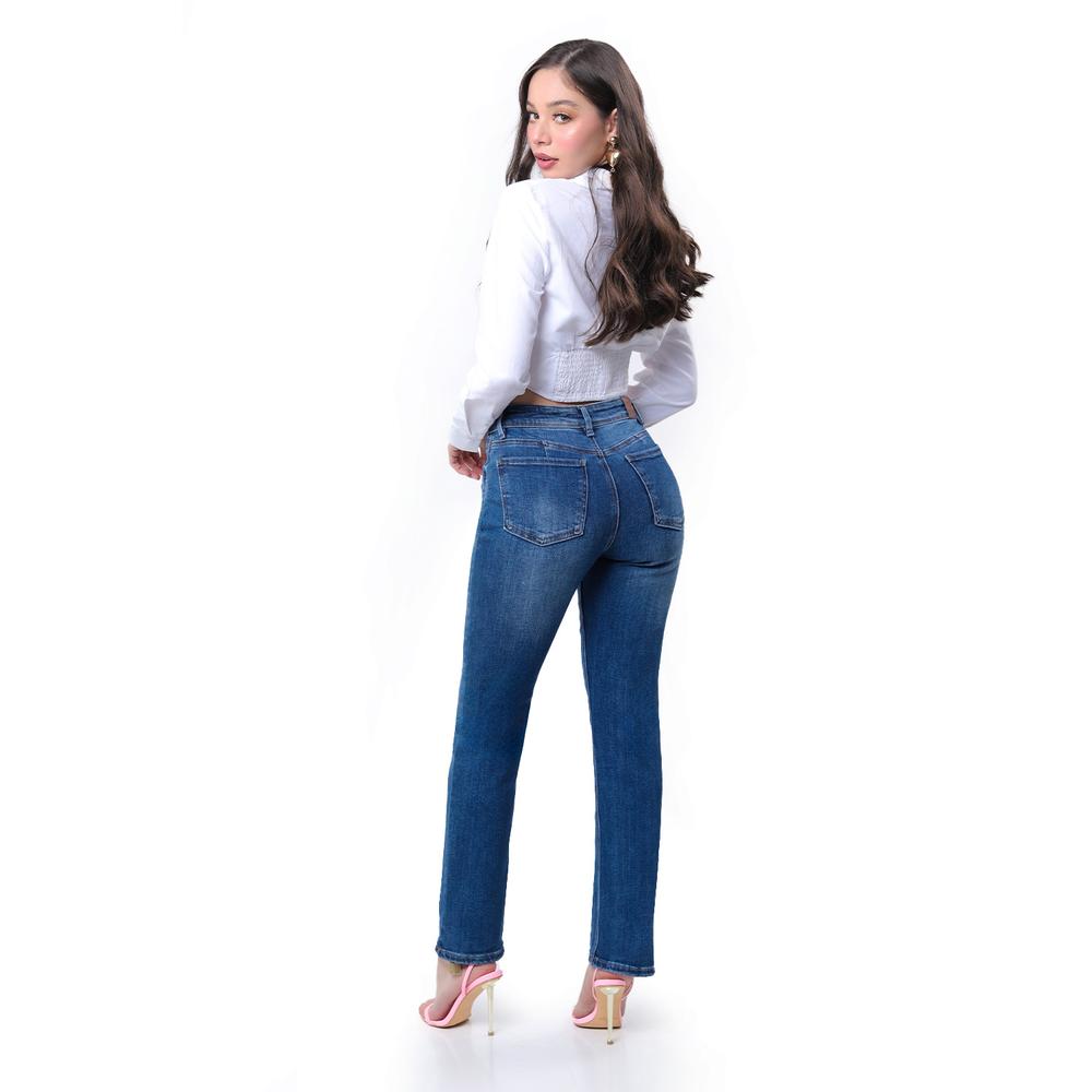 Foto 2 | Jeans Corte Recto /juvenil, 1582 (mezclilla Tono Medio) Azul
